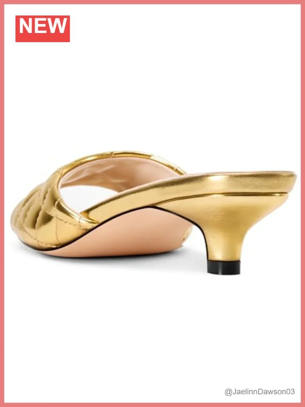 Women's Kitten Heel Mules Slip-On Square Toe Open Sandals Faux Leather Prom